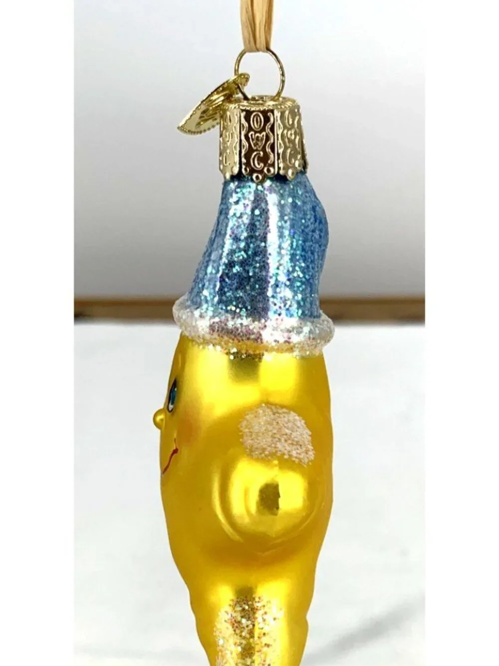 Old World Christmas Radiant Star Glass Ornament Small Gold 3.5